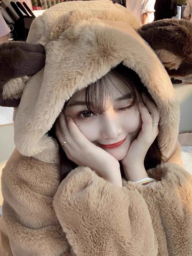 Heart beaker cute fur sweats HOD101 images